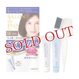 ダリヤ　サロンドプロ　無香料ヘアカラー　早染めクリーム　5E　深みのあるエレガントブラウン　SALON de PRO　DARIYA