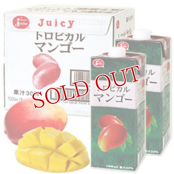 画像1: ●送料無料　　JA熊本果実連　ジューシー　トロピカルマンゴー　キャップ付紙パック1000ml×６本　Juicy (1)