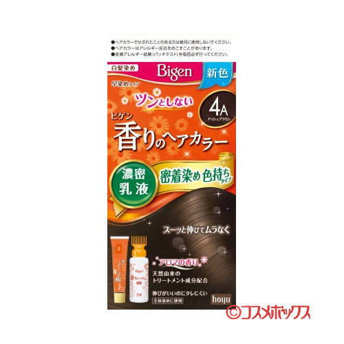 ホーユー ビゲン(Bigen) 香りのヘアカラー 乳液 白髪用早染めタイプ 4A