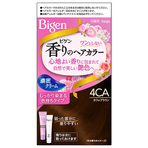 ビゲン 香りのヘアカラー クリーム 白髪染め 早染めタイプ 4CA カフェ